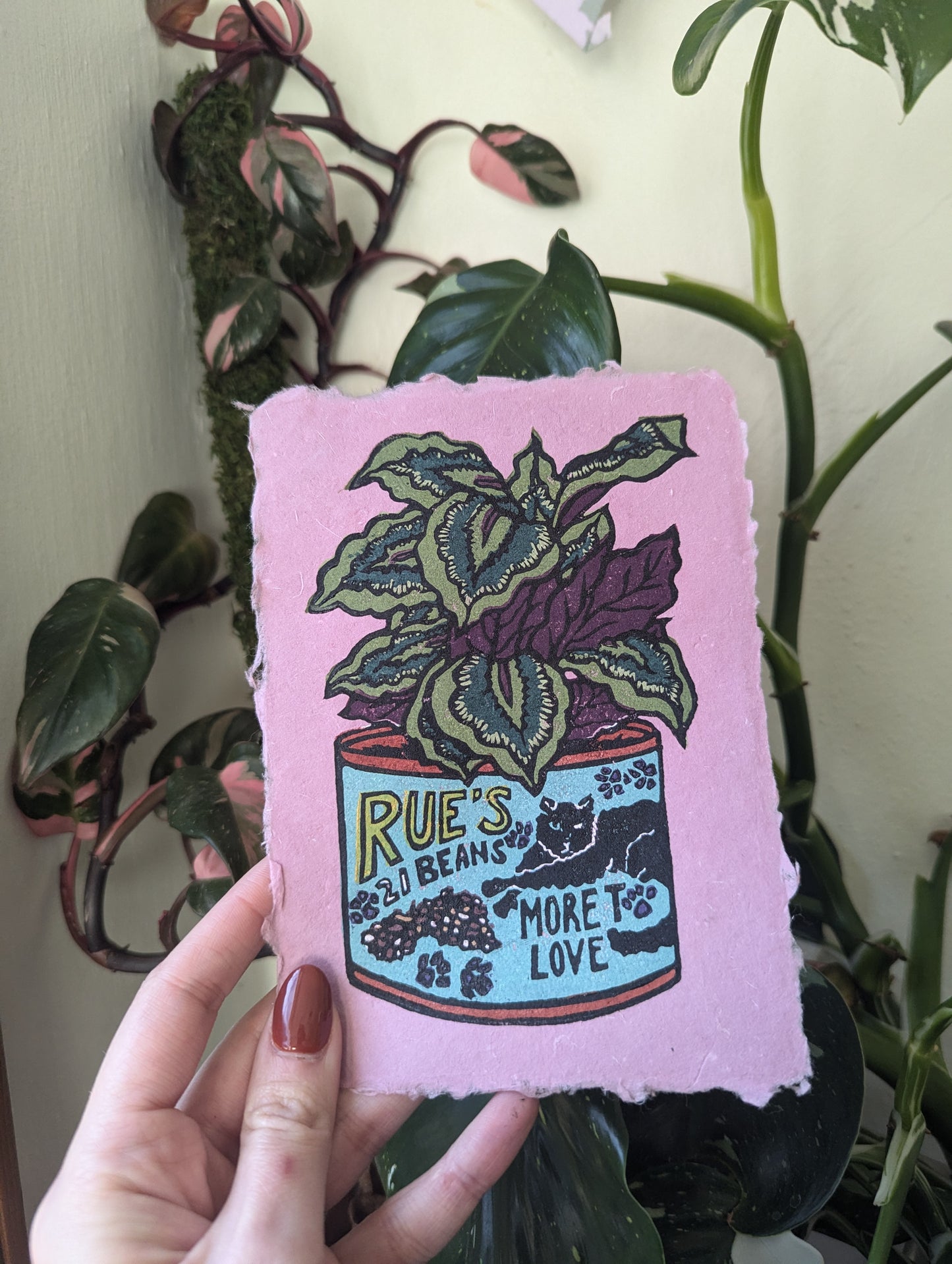 Calathea (Rue’s 21 Beans) - Original Limited Edition Relief Print