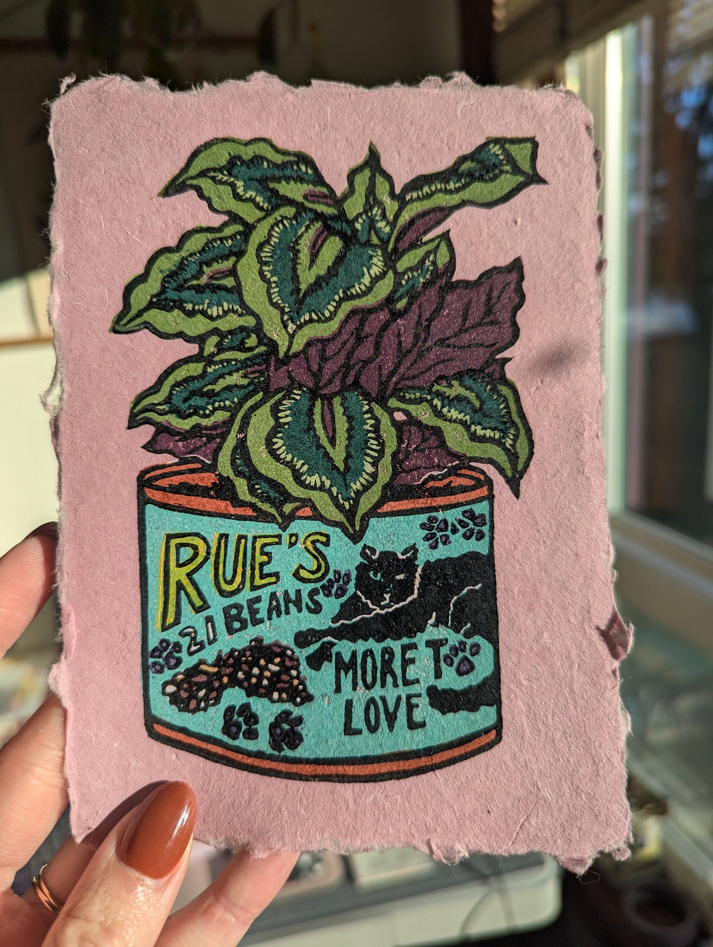 Calathea (Rue’s 21 Beans) - Original Limited Edition Relief Print