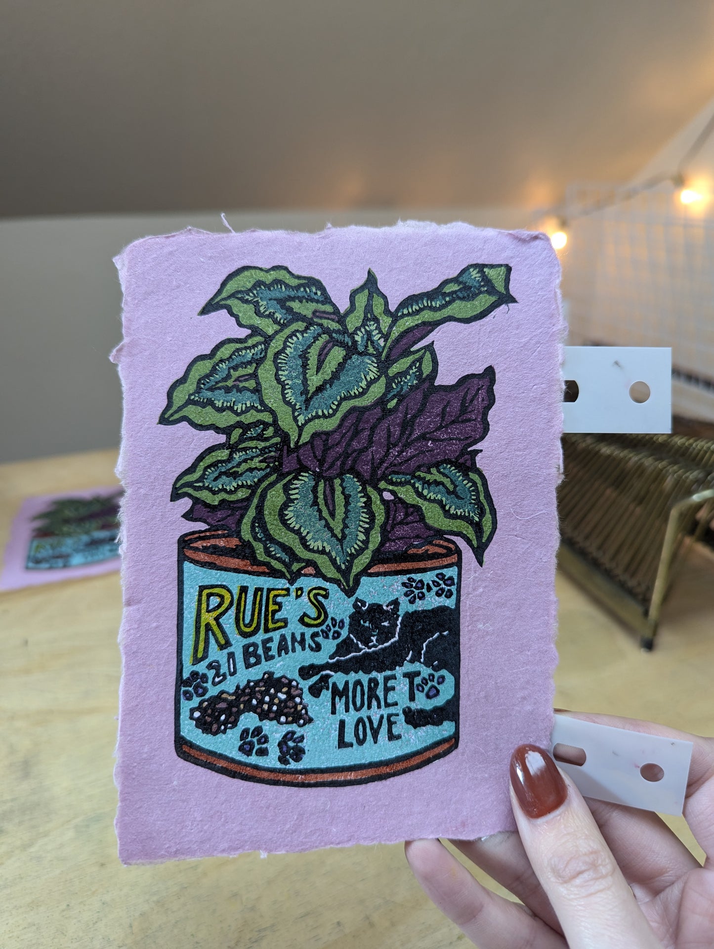 Calathea (Rue’s 21 Beans) - Original Limited Edition Relief Print