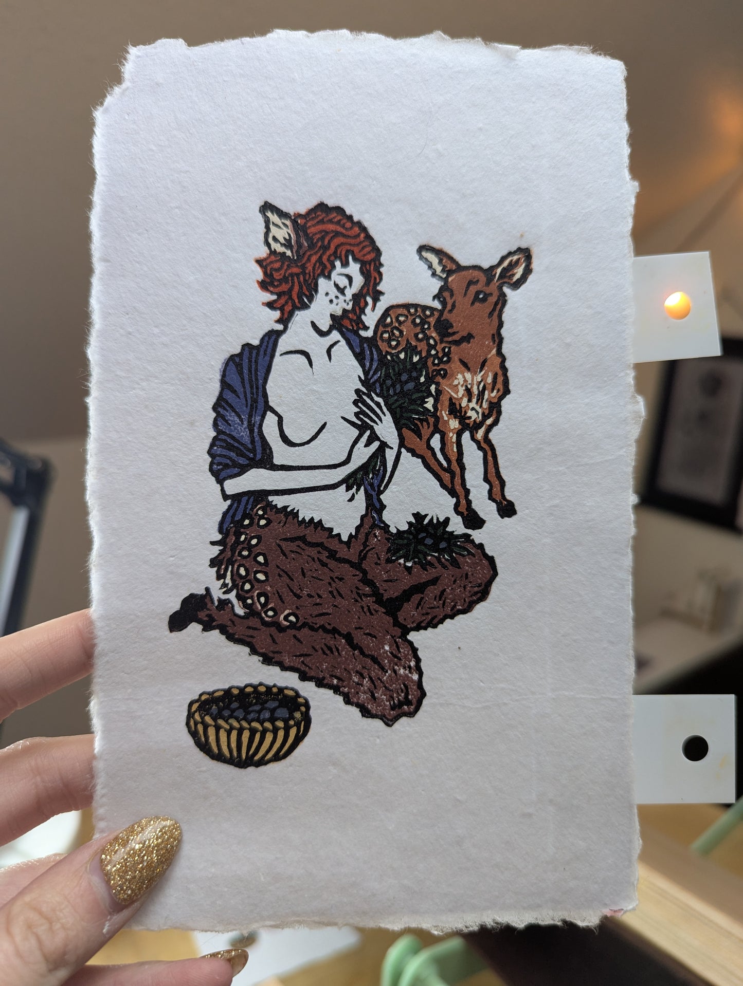 Faun - Original Limited Edition Relief Print