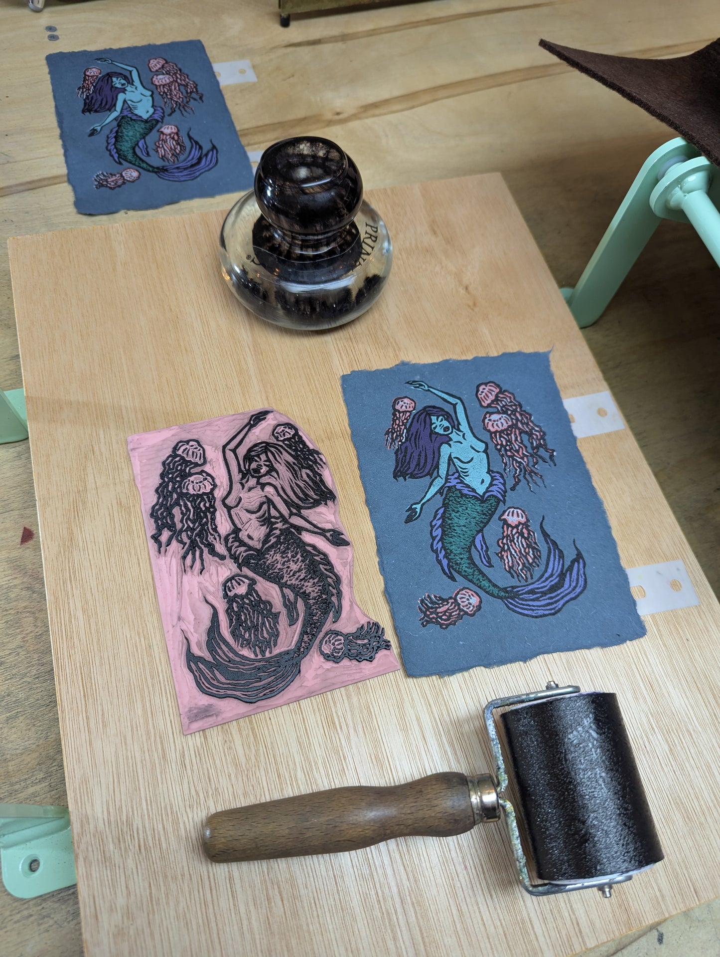 Mermaid - Original Limited Edition Relief Print
