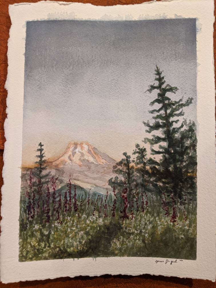 Mount Rainer - Original Watercolor