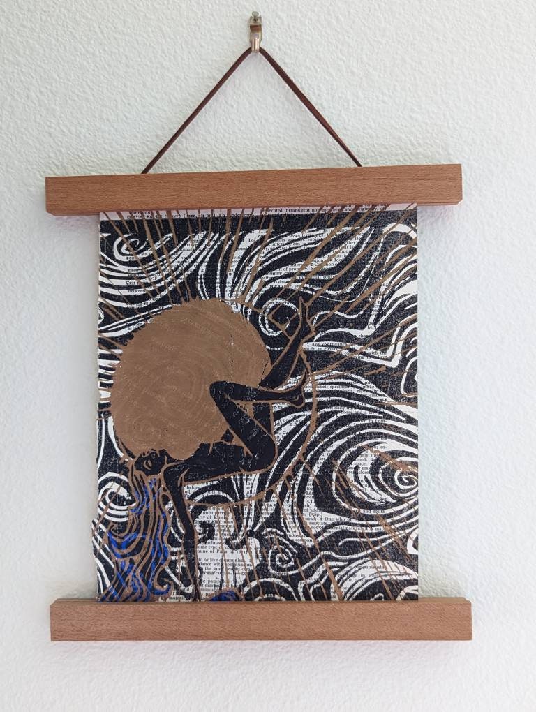 Mixed Media Book Page Artwork - Each piece is Unique