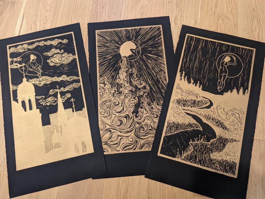 Golden Rachel - Special Edition Gold Ink on Black Paper