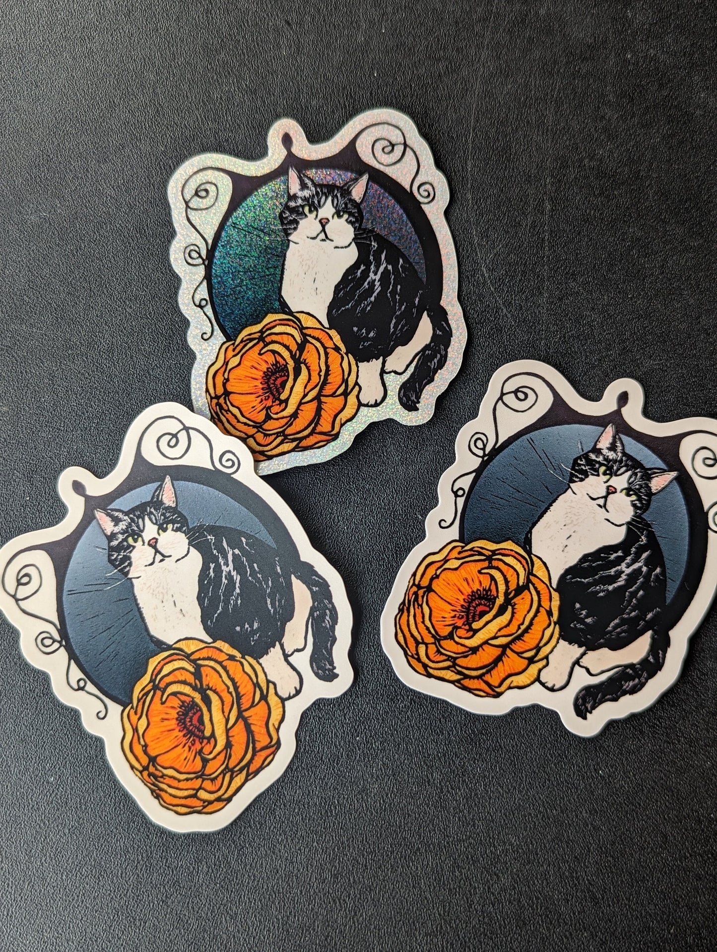 Lady Hana Sticker - Cat Sticker from an original piece of art