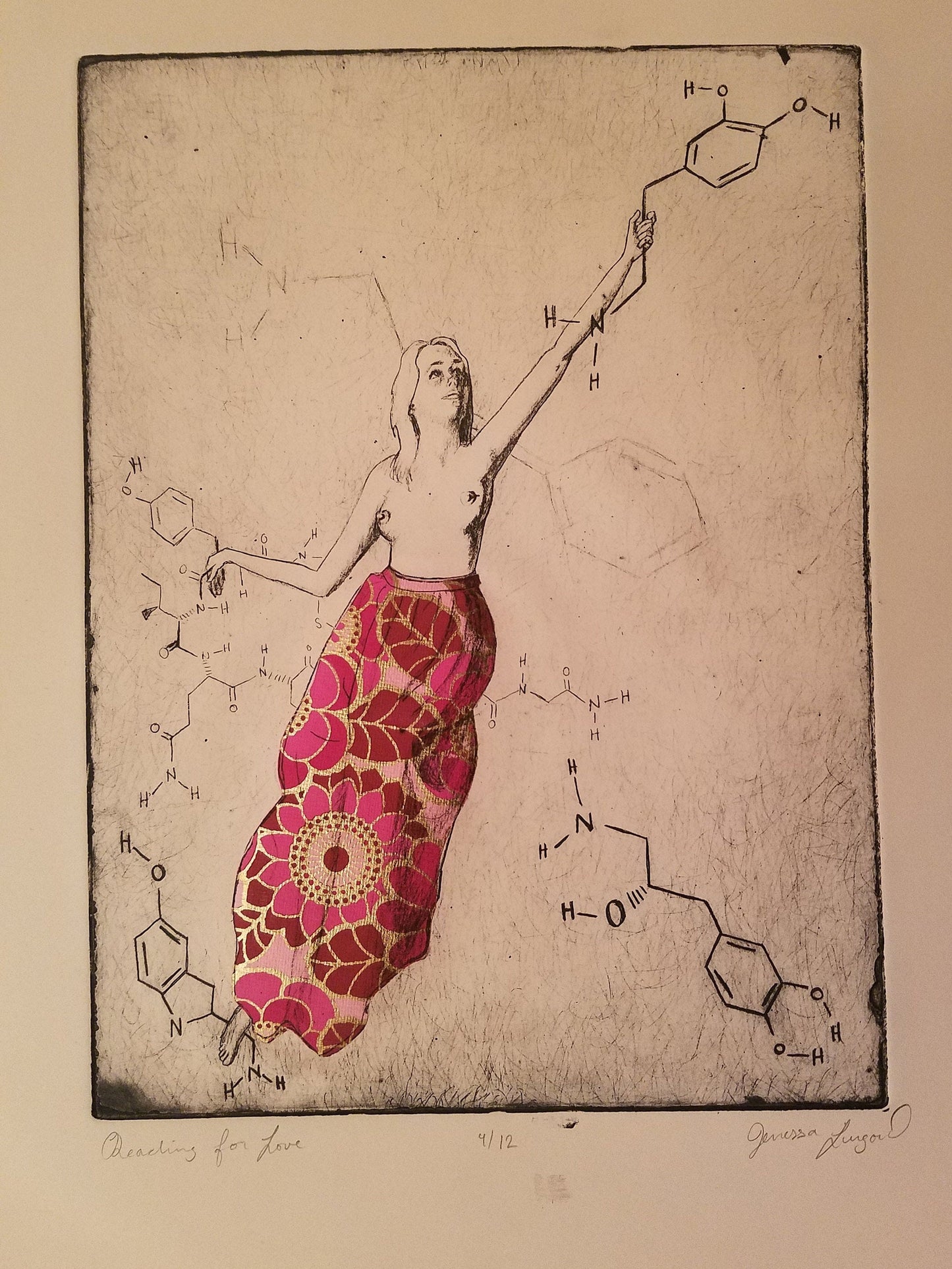 Reaching for Love - Intaglio and Chin Colle