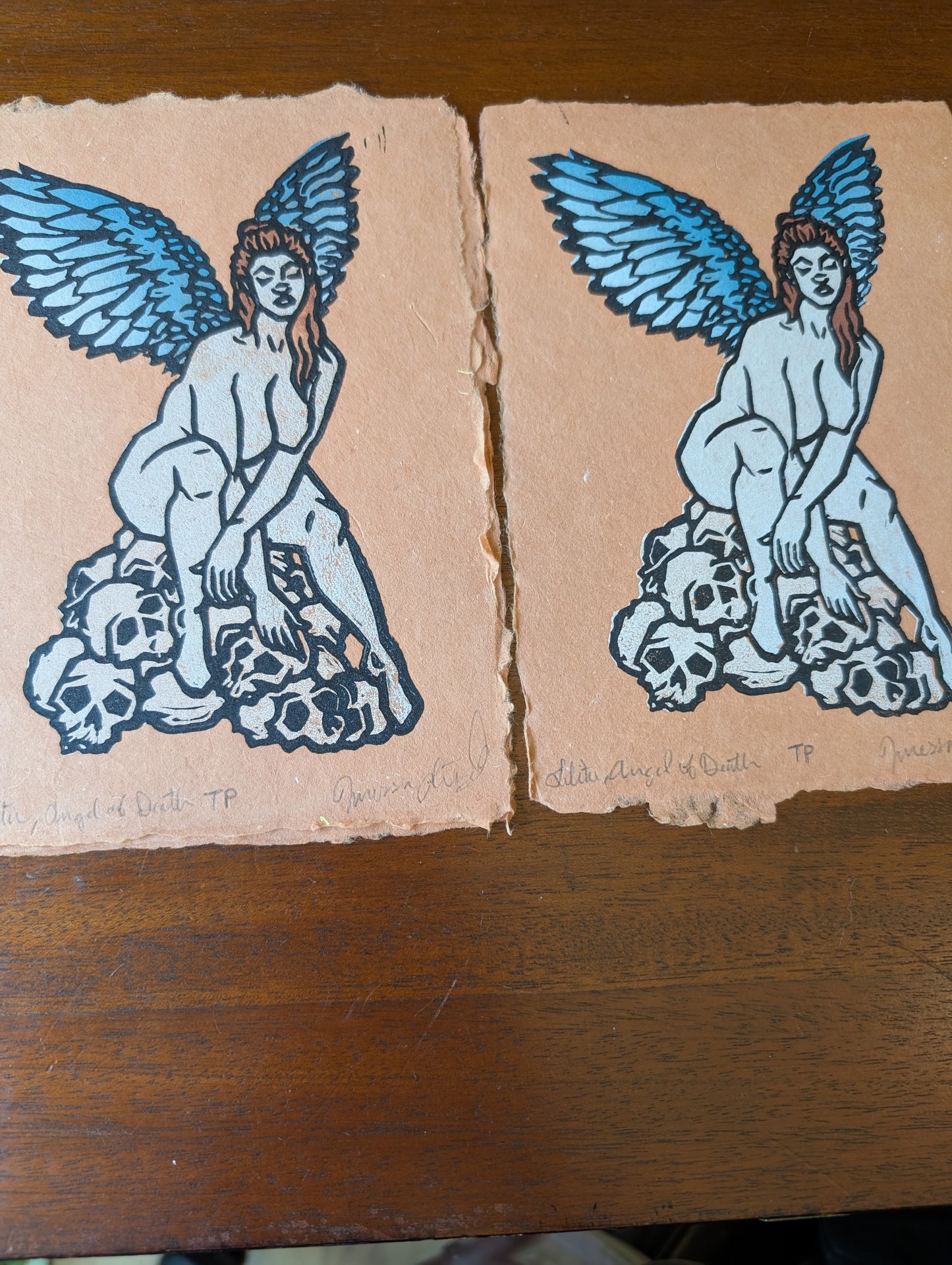 Lilitu, Angel of Death - Original Limited Edition Relief Print