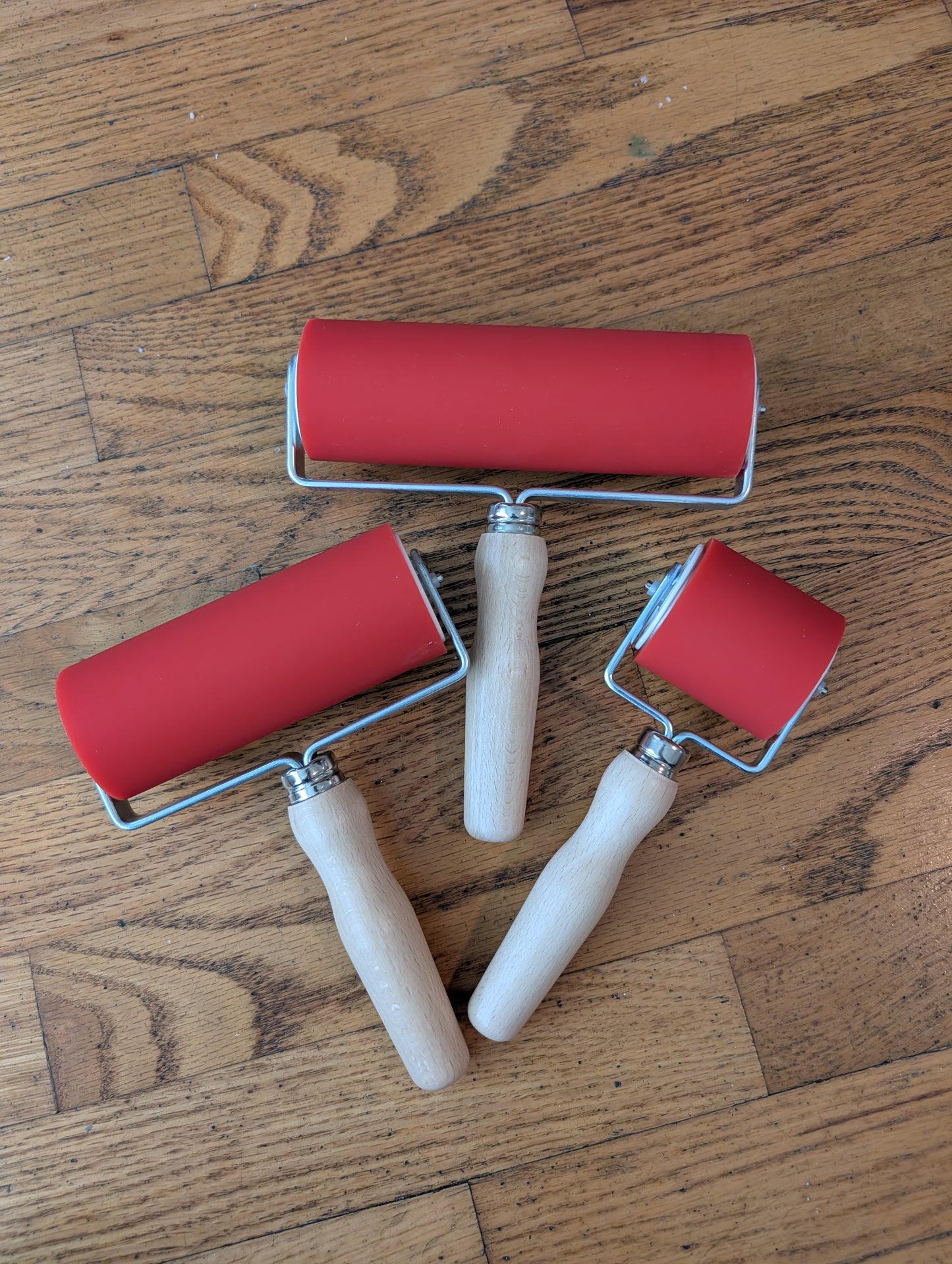 4" Brayer with Wooden Handle