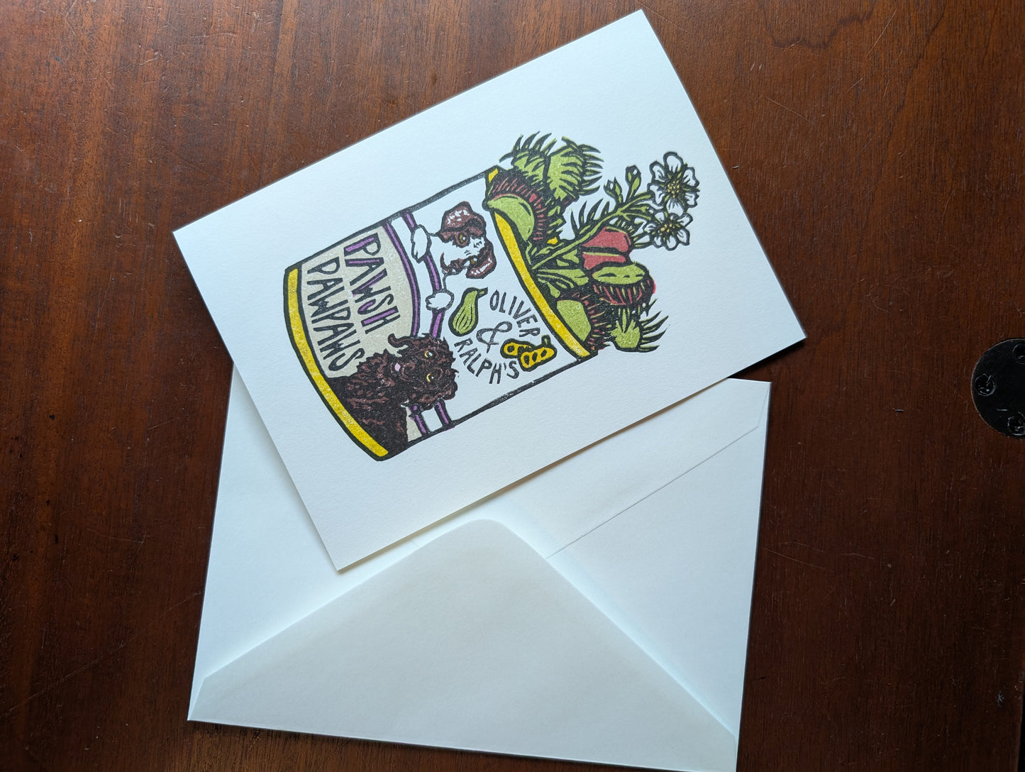 Oliver and Ralph's PawPaws - Relief Print, coloring Pages, Note Cards, and Stickers