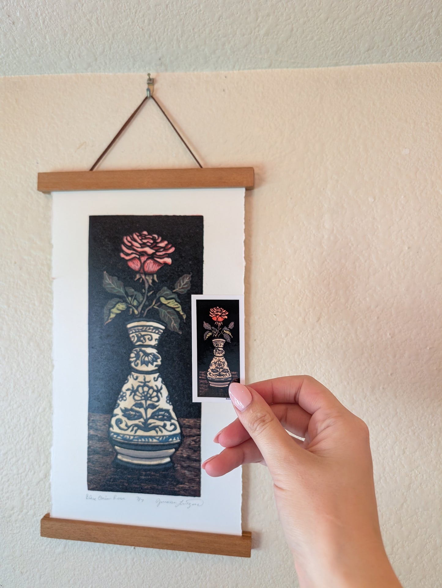 Blue Onion Rose Sticker