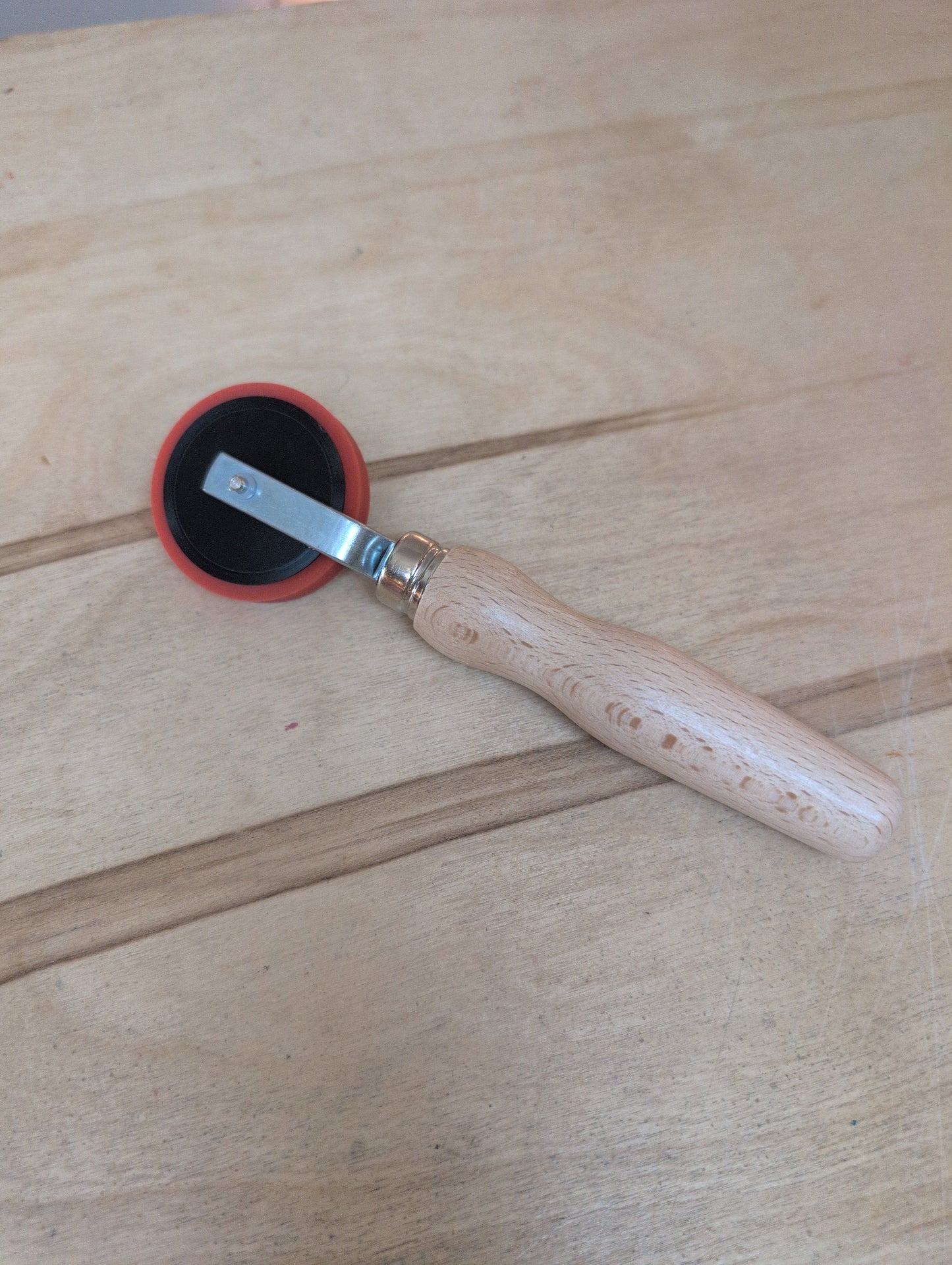 3/8" Specialty Brayer with Wooden Handle - Press Roller