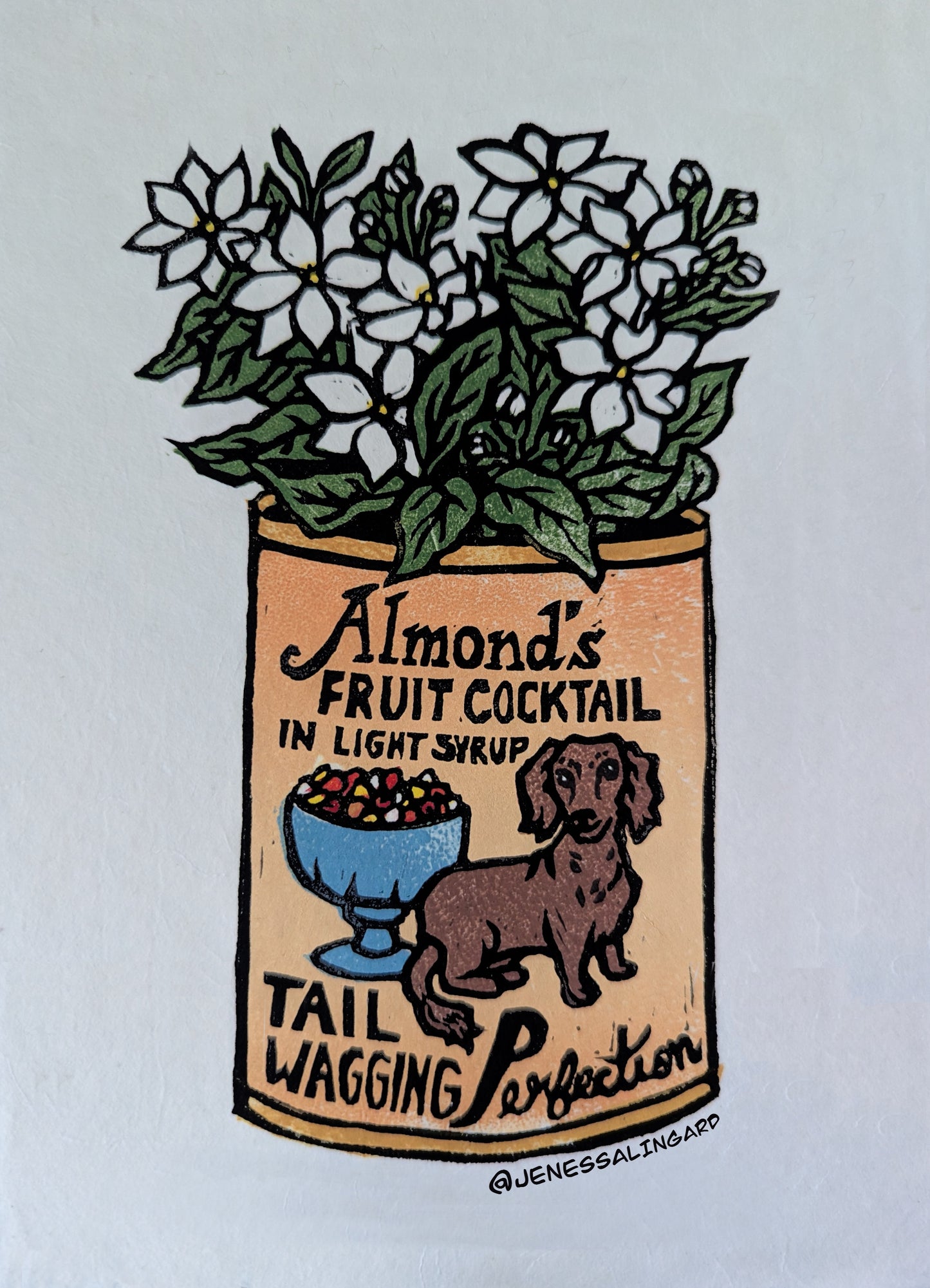 Almond's Fruit Cocktail - Relief Print