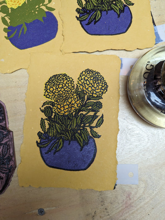 Marigold - Original Limited Edition Relief Print