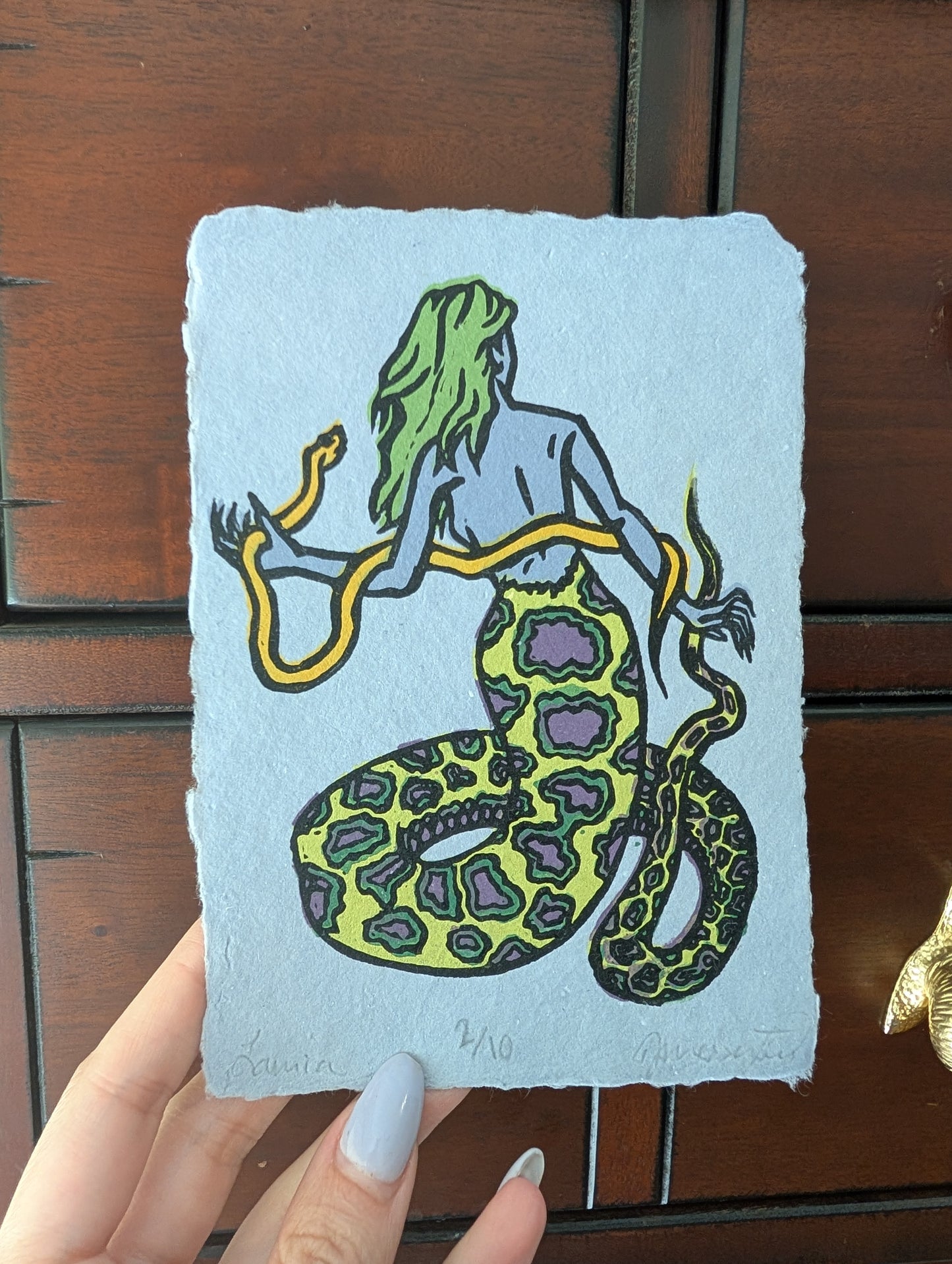 Lamia - Original Limited Edition Relief Print
