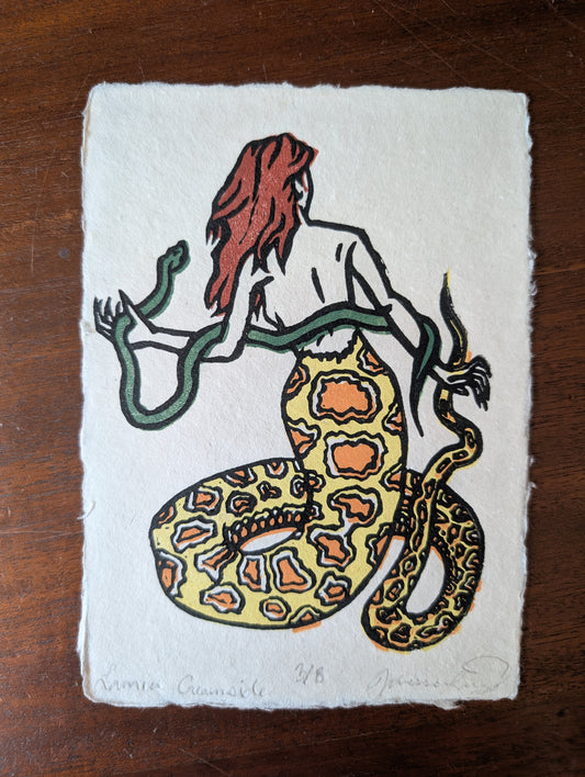 Lamia - Original Limited Edition Relief Print