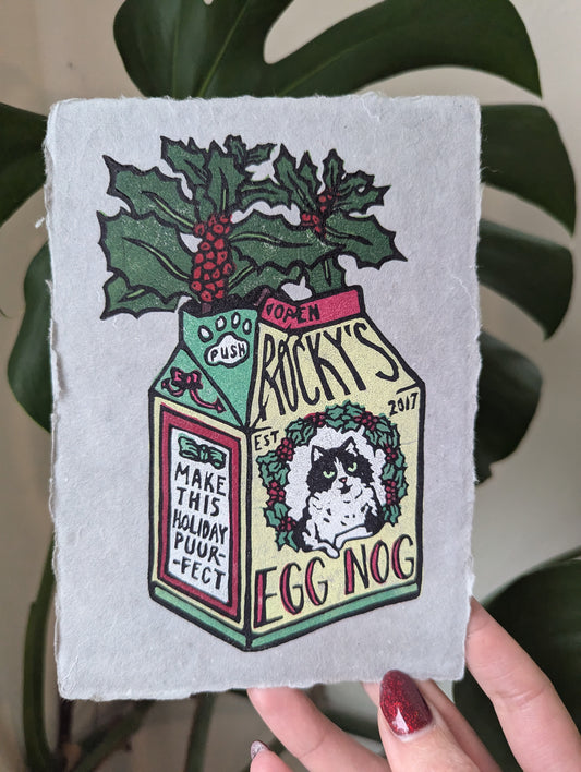 Holly (Rocky’s Egg Nog) - Original Limited Edition Relief Print