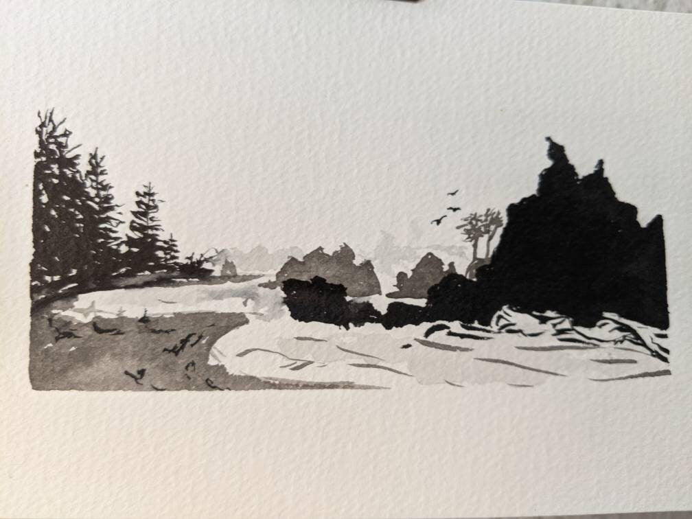 Strawberry Point - Washington Coastline Painting