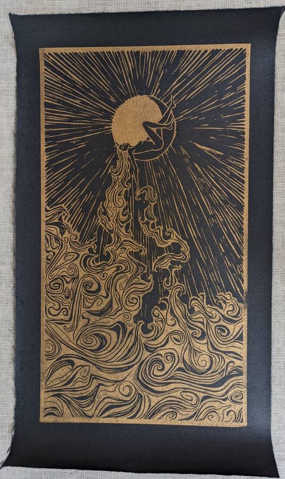 Golden Camille - Special Edition Gold Ink on Black Paper