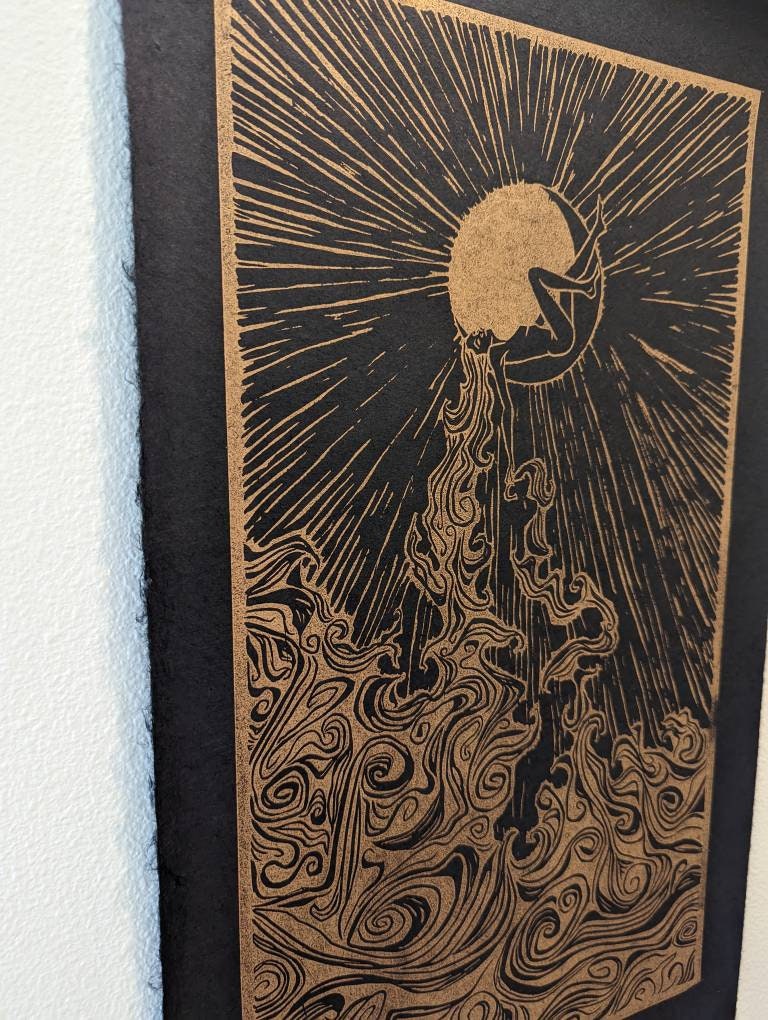 Golden Camille - Special Edition Gold Ink on Black Paper