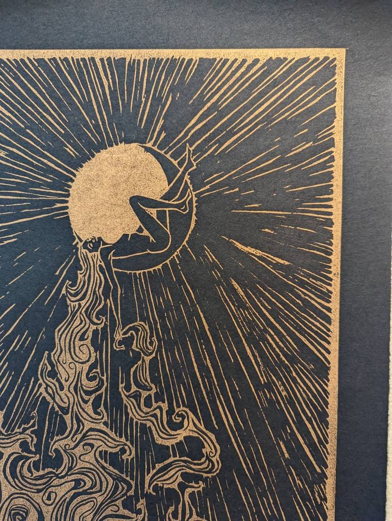 Golden Camille - Special Edition Gold Ink on Black Paper