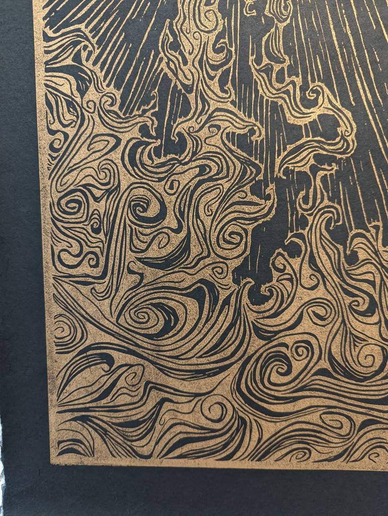 Golden Camille - Special Edition Gold Ink on Black Paper