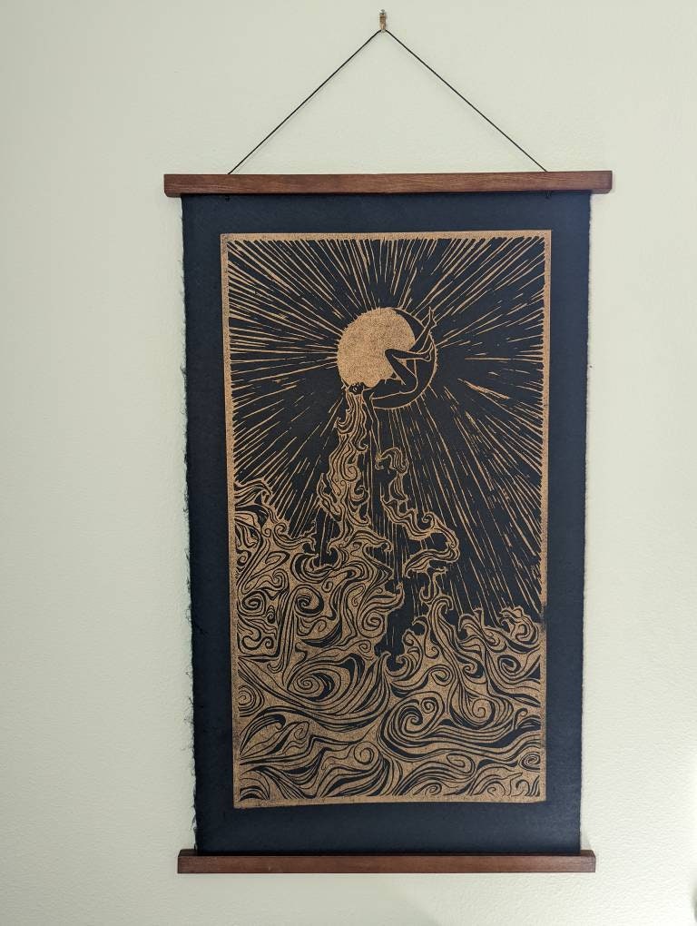 Golden Camille - Special Edition Gold Ink on Black Paper