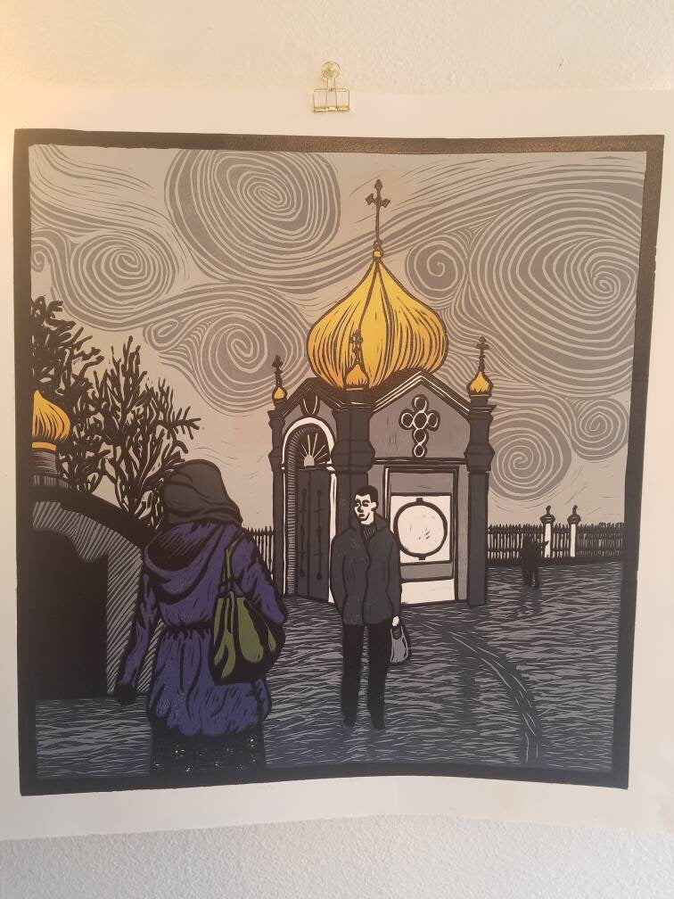 The Lavra - Multi Color Reductive Relief Print - Small Edition