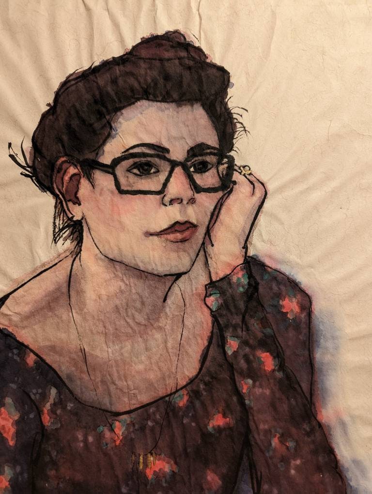 Phebe - 2.5 hour Watercolor Life Portrait Study - Original Painting on Rice Paper