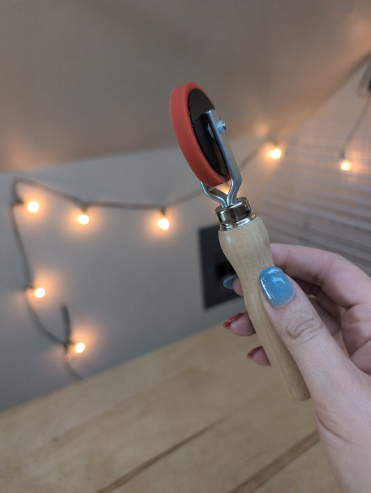 1/4" Specialty Brayer with Wooden Handle - Press Roller