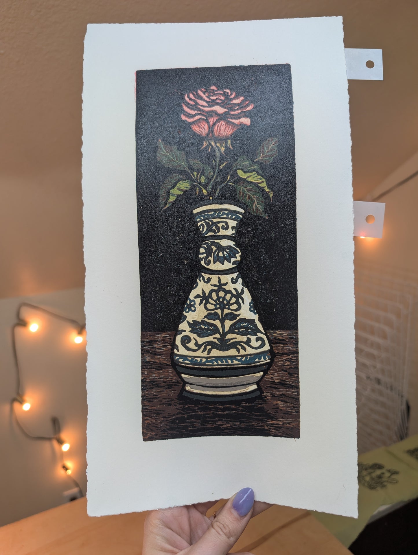 Blue Onion Rose - Limited Edition Reductive Relief