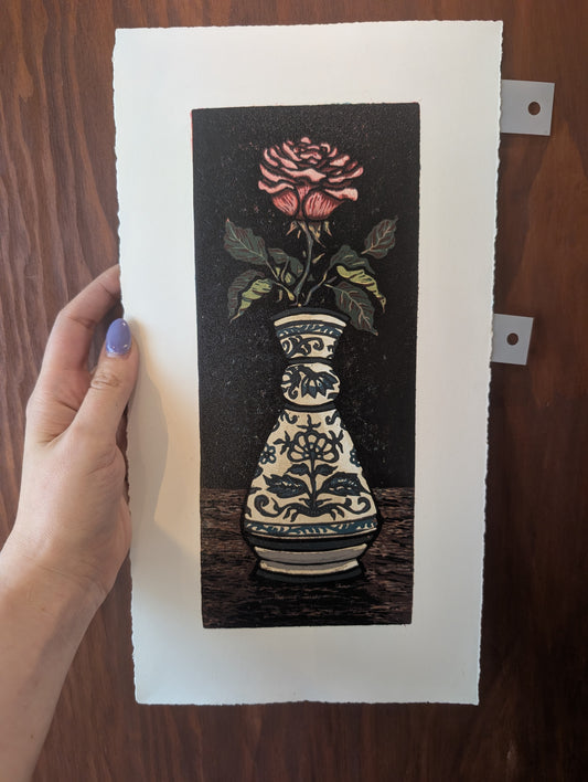 Blue Onion Rose - Limited Edition Reductive Relief