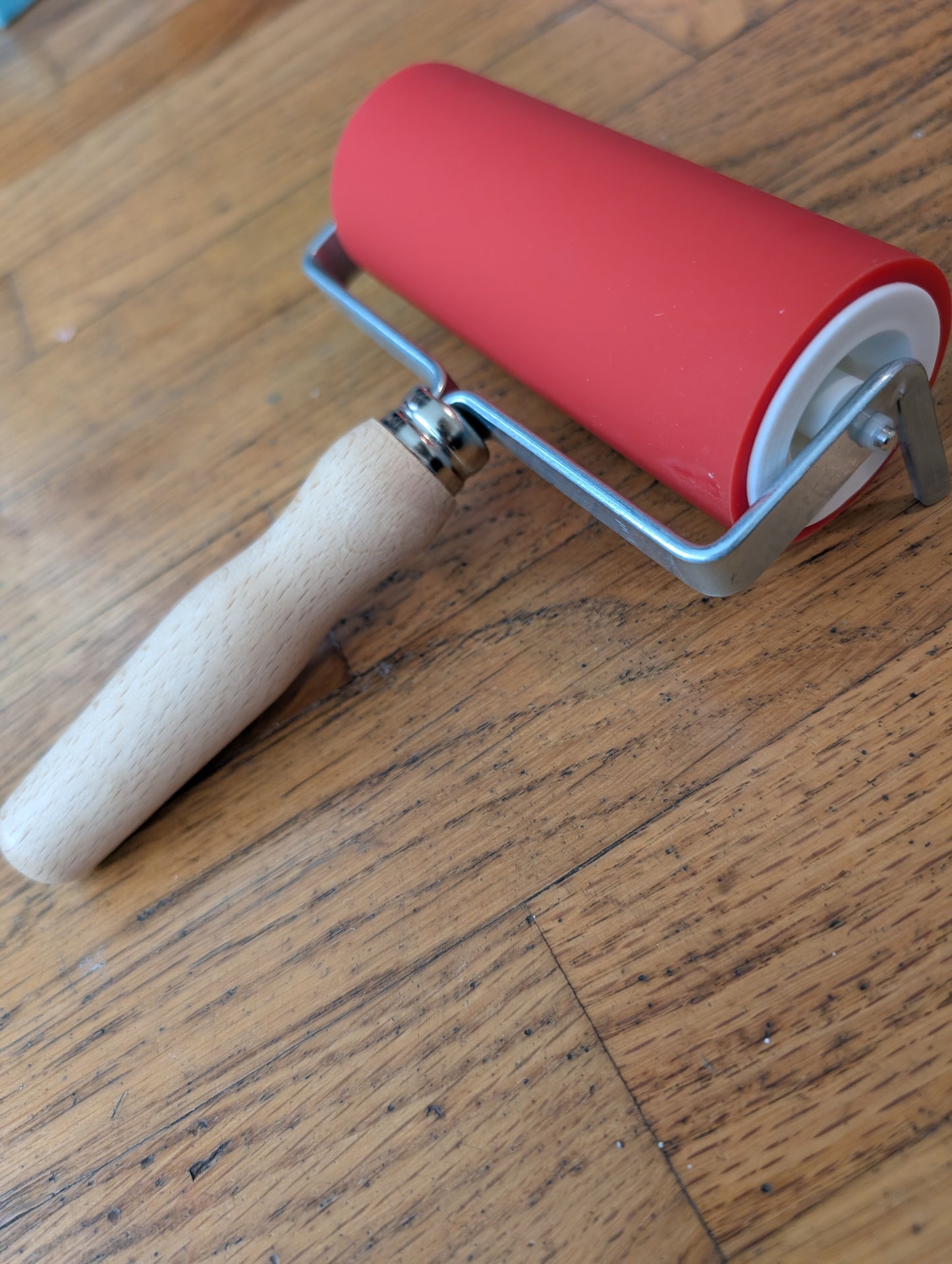 4" Brayer with Wooden Handle