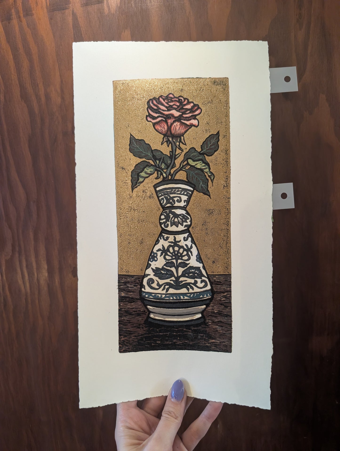 Blue Onion Rose - Limited Edition Reductive Relief