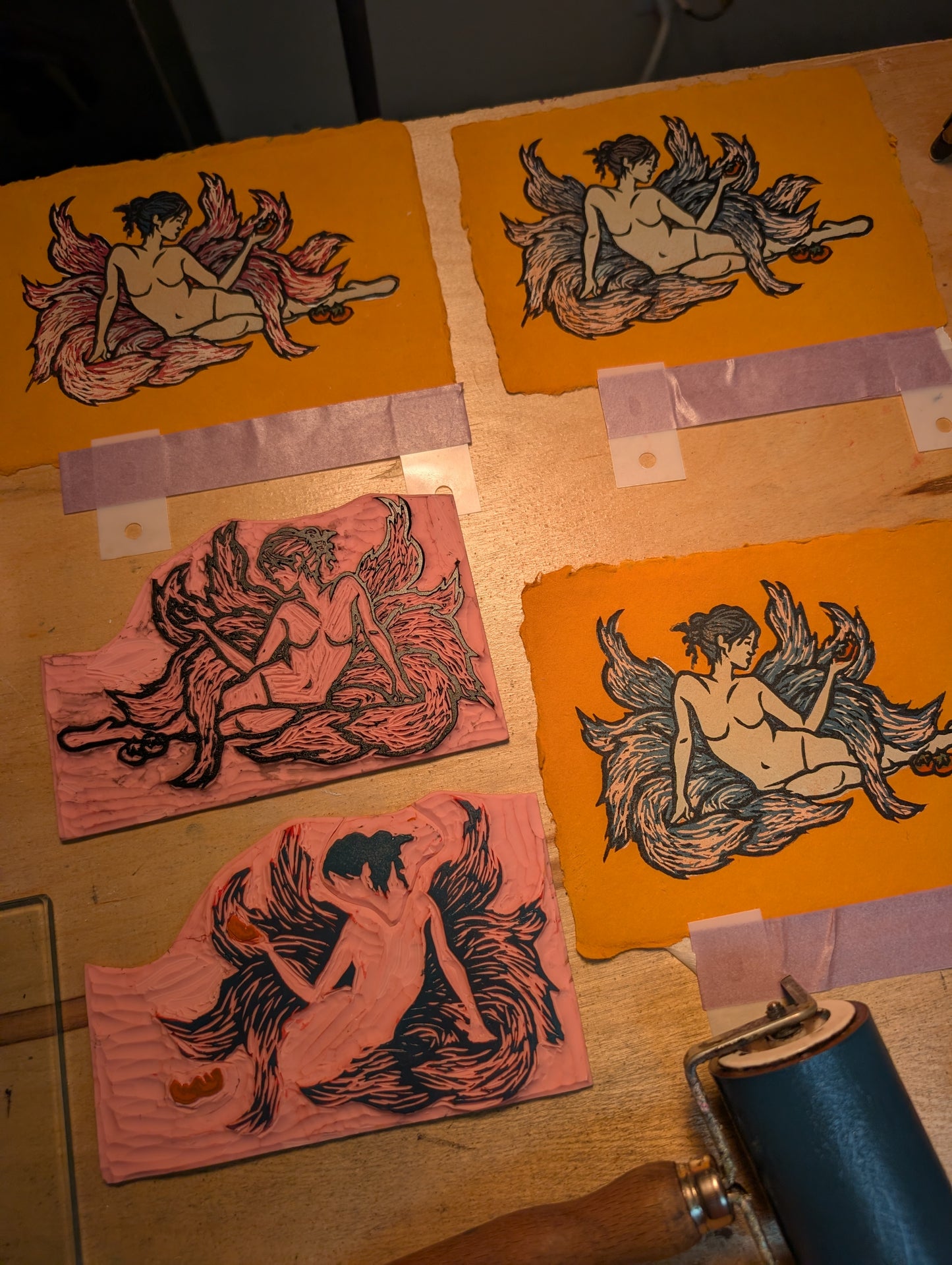 Gumiho - Original Limited Edition Relief Print