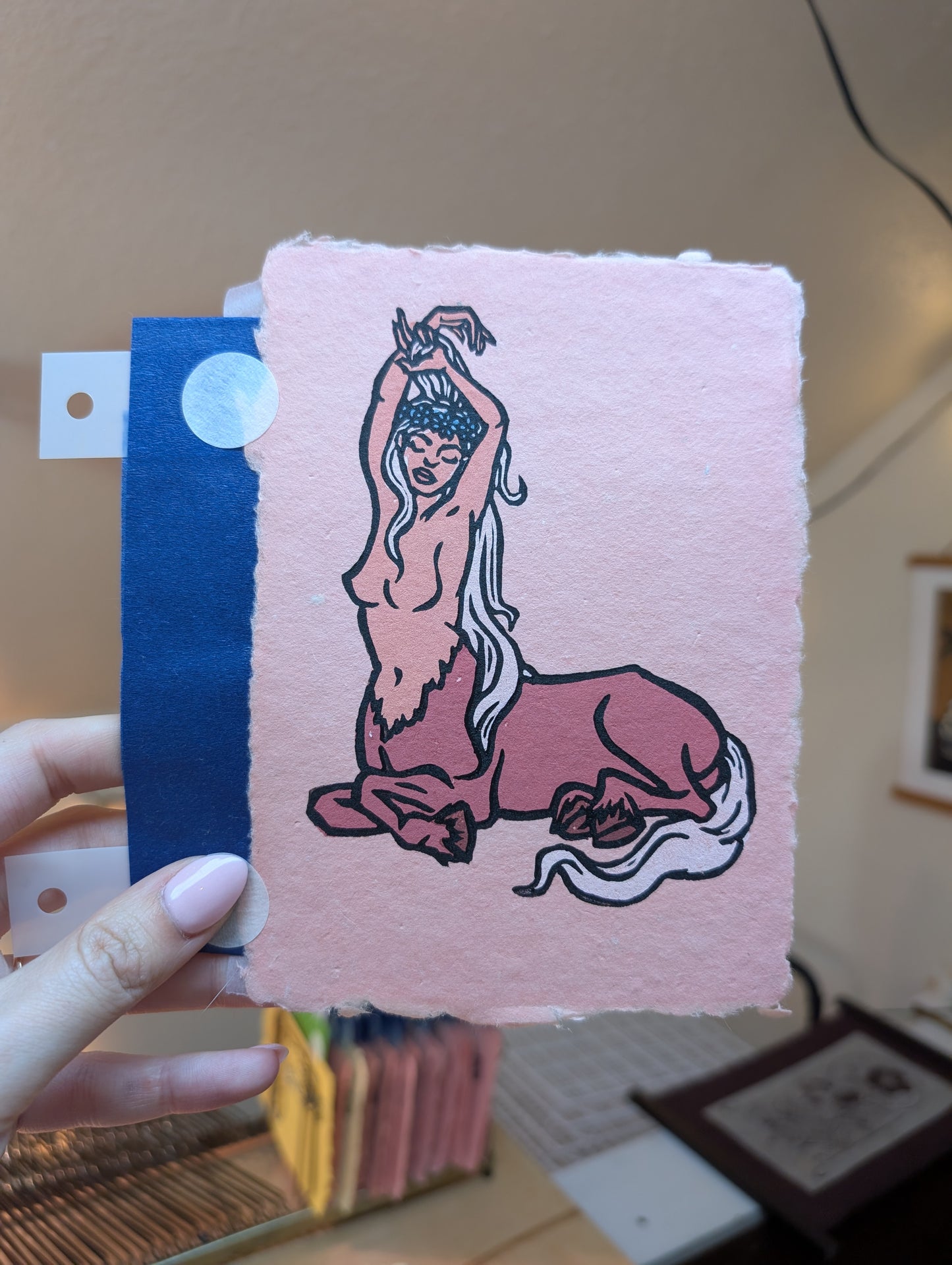 Flower Centaur - Original Limited Edition Relief Print