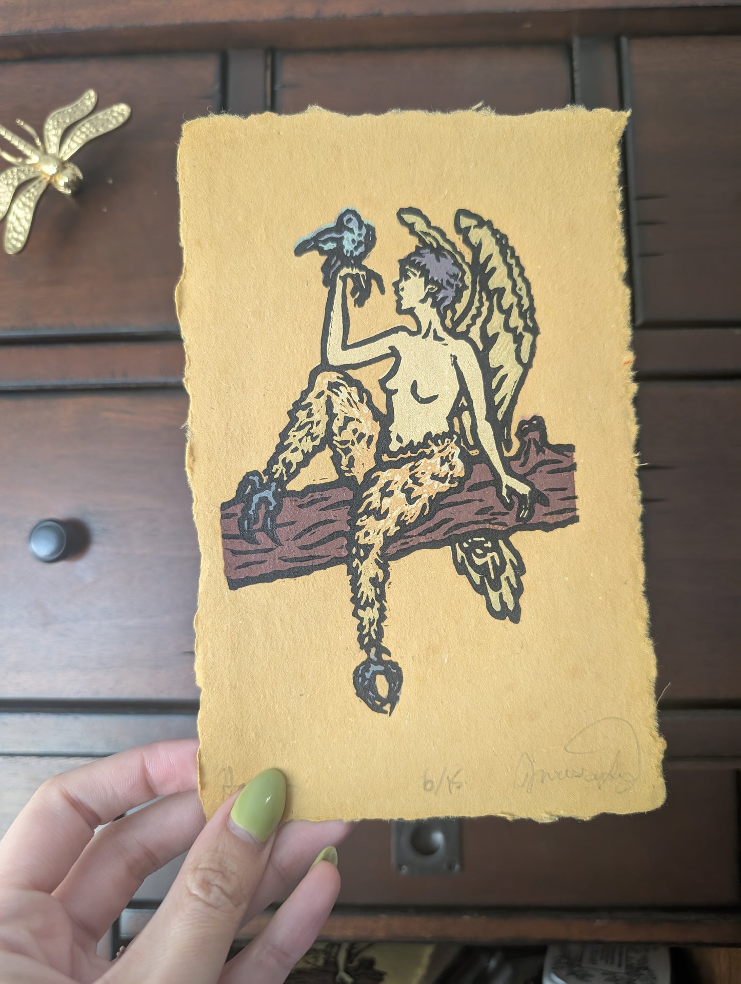 Harpy - Original Limited Edition Relief Print