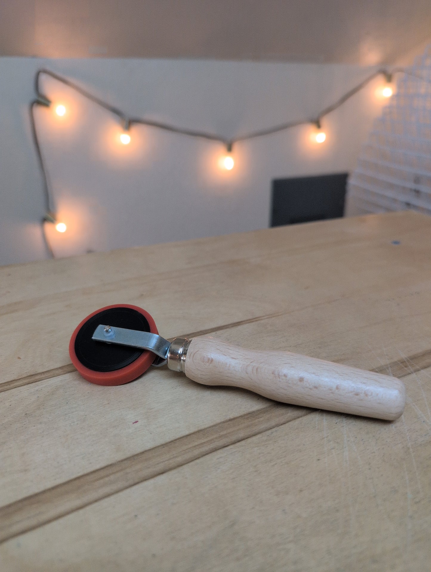 3/8" Specialty Brayer with Wooden Handle - Press Roller
