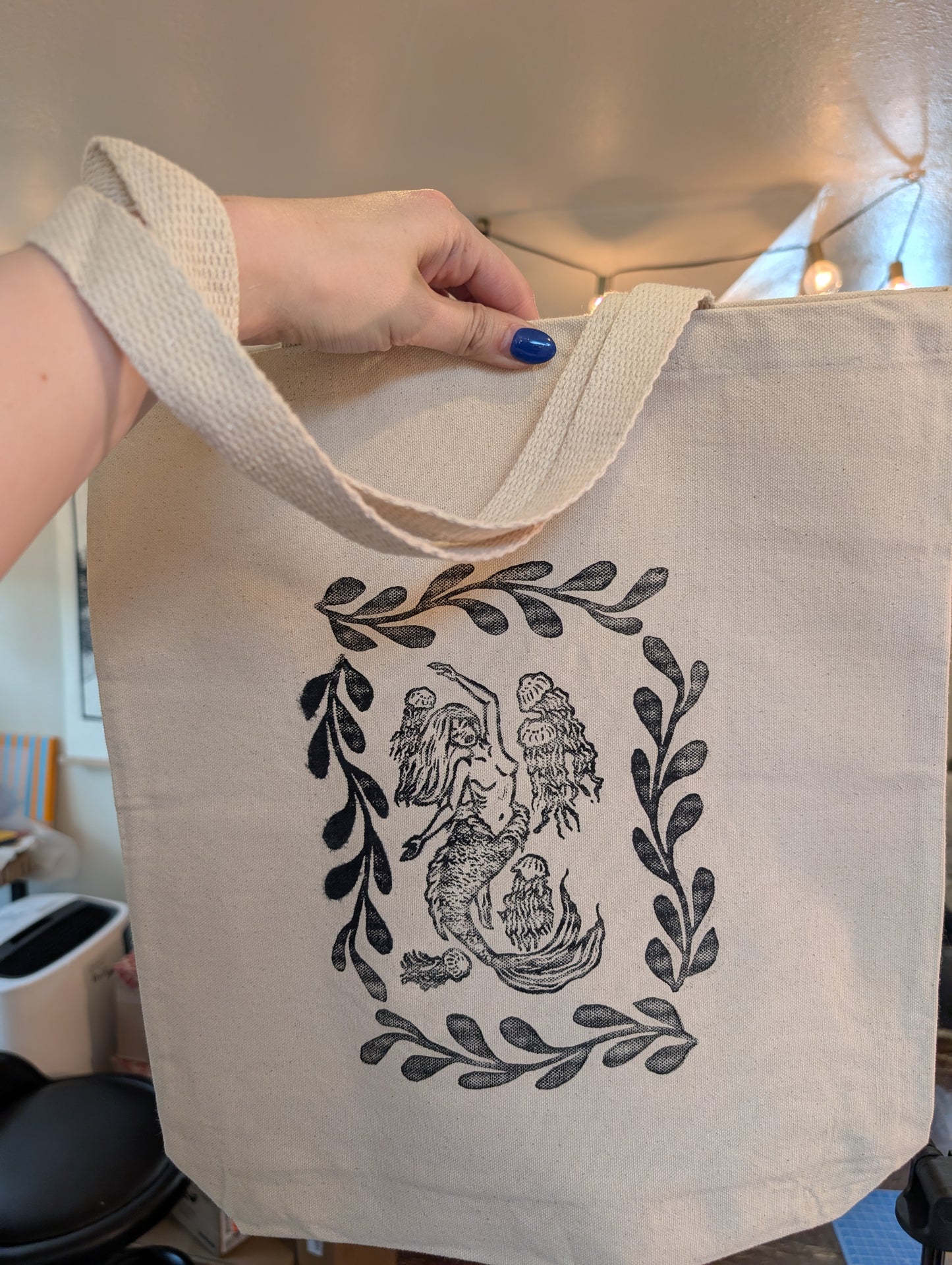 Mythical & Mystical Hand Printed Tote Bags