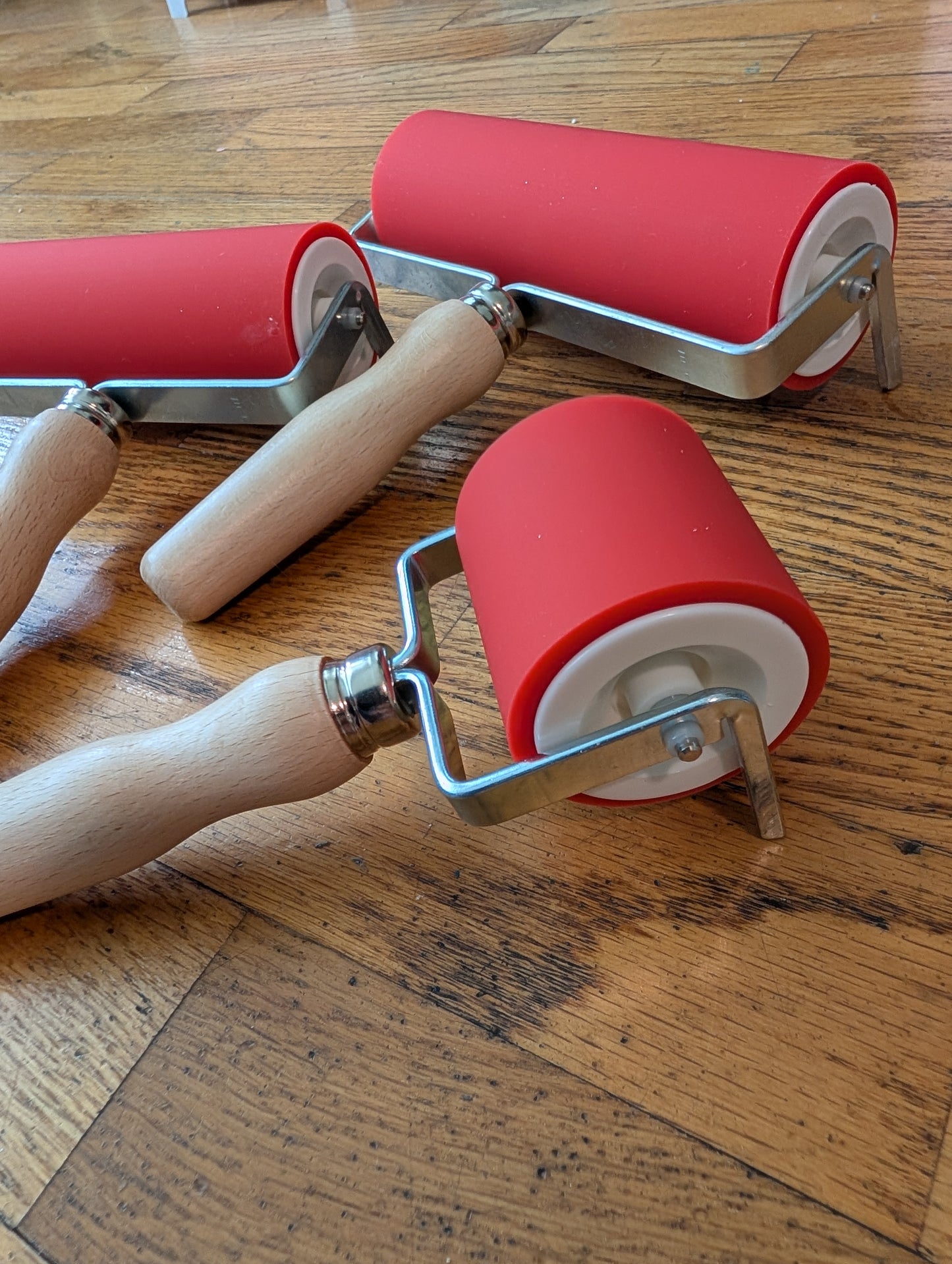 4" Brayer with Wooden Handle