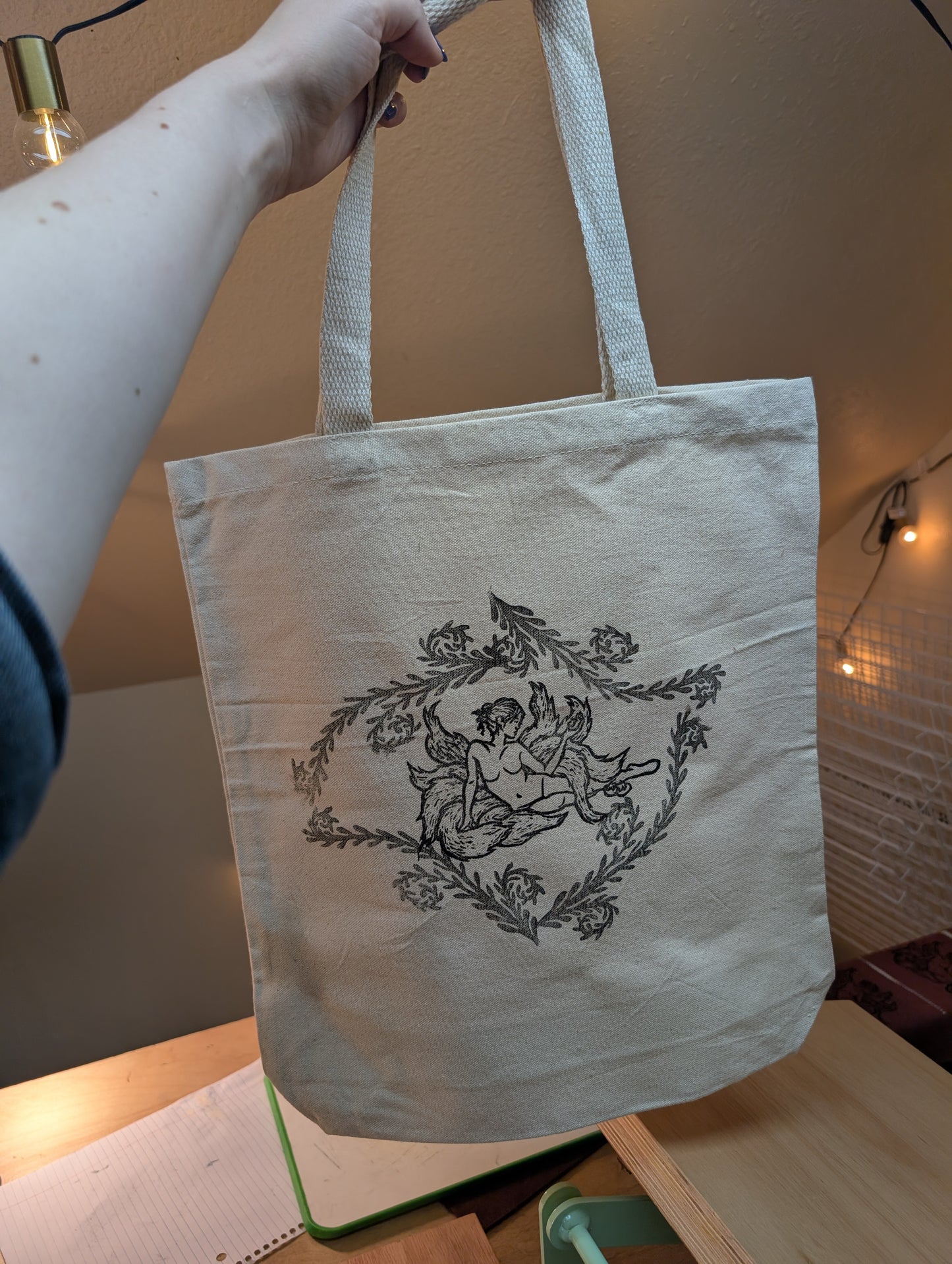 Mythical & Mystical Hand Printed Tote Bags