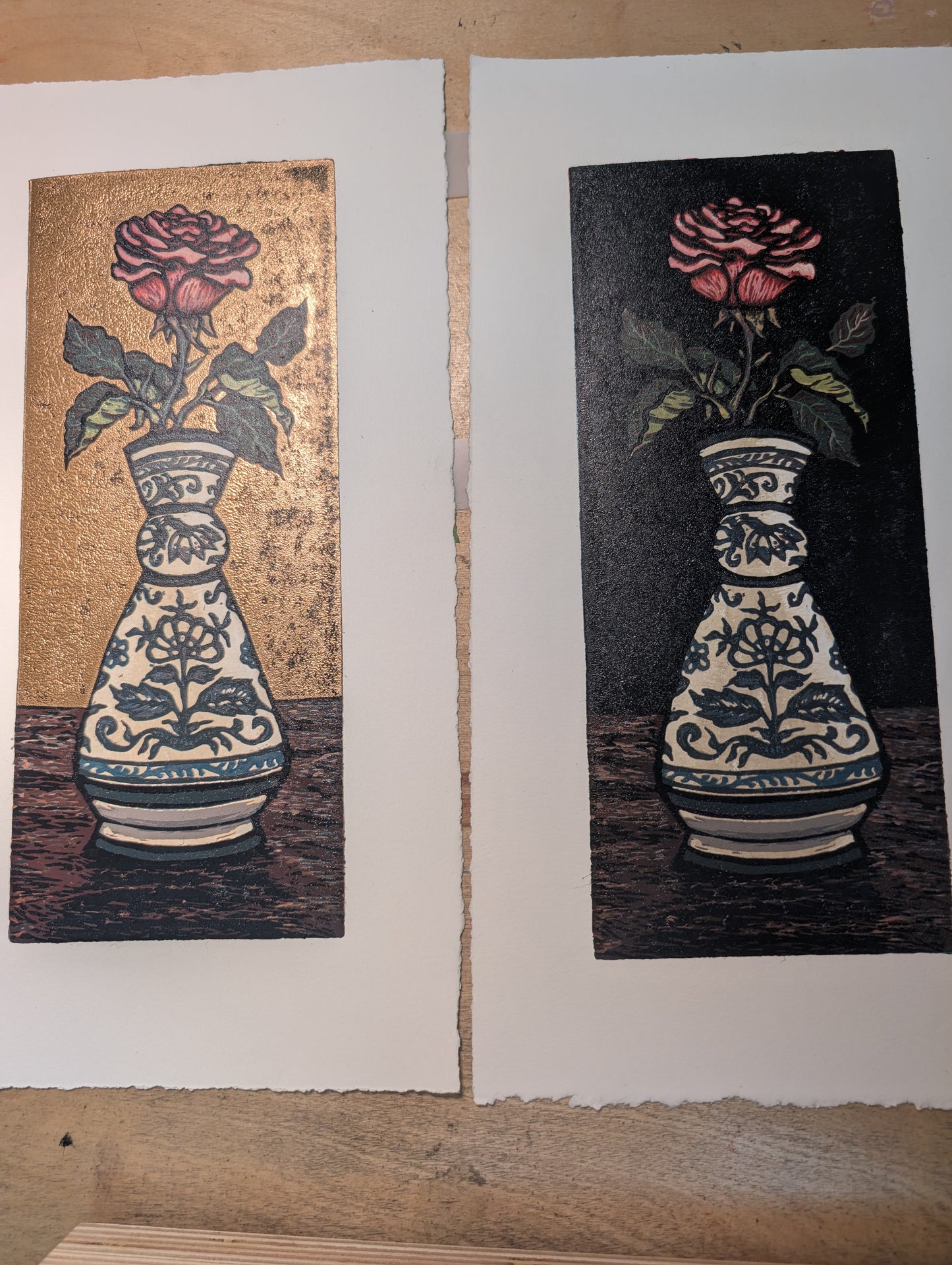 Blue Onion Rose - Limited Edition Reductive Relief