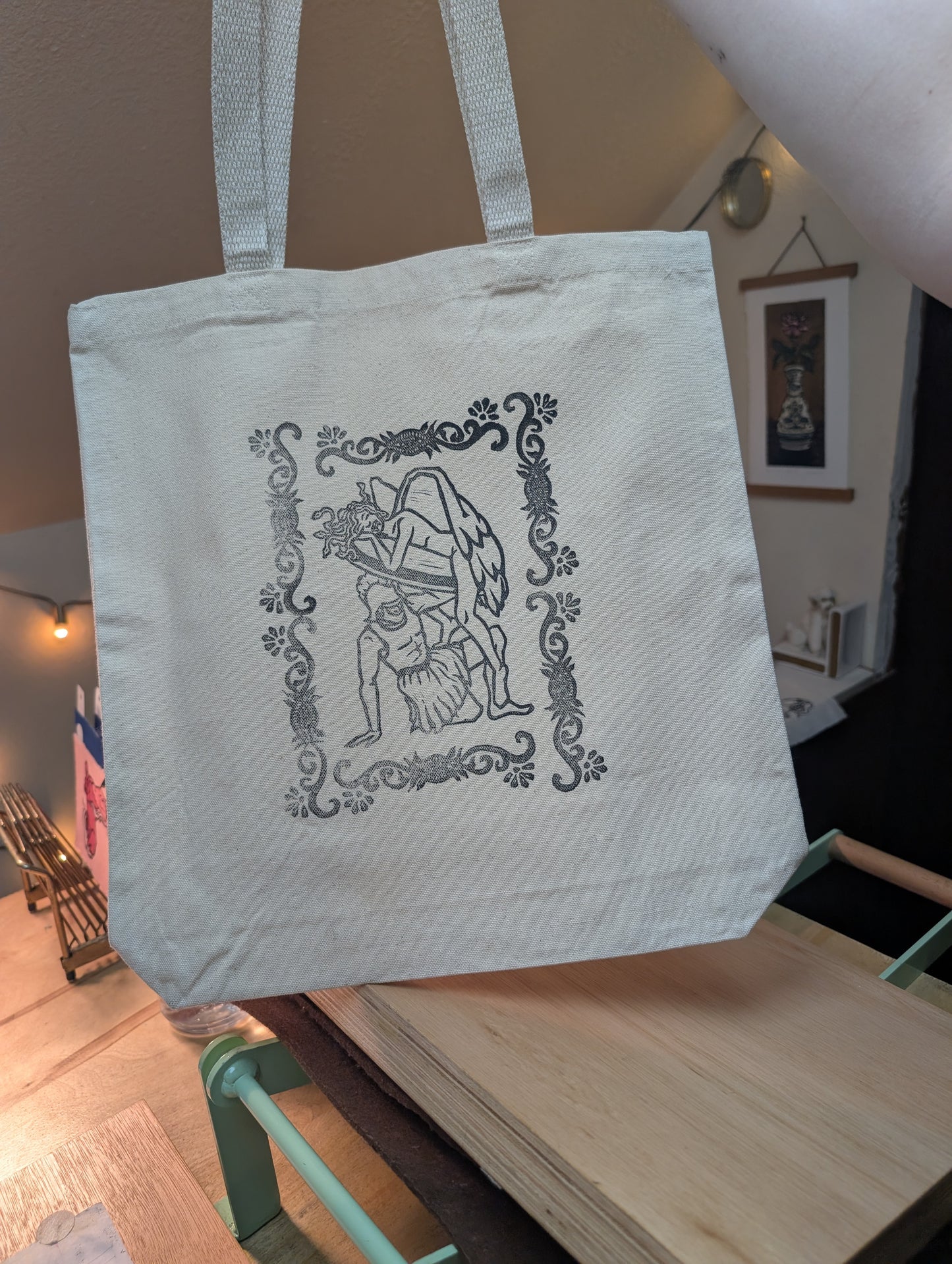 Mythical & Mystical Hand Printed Tote Bags