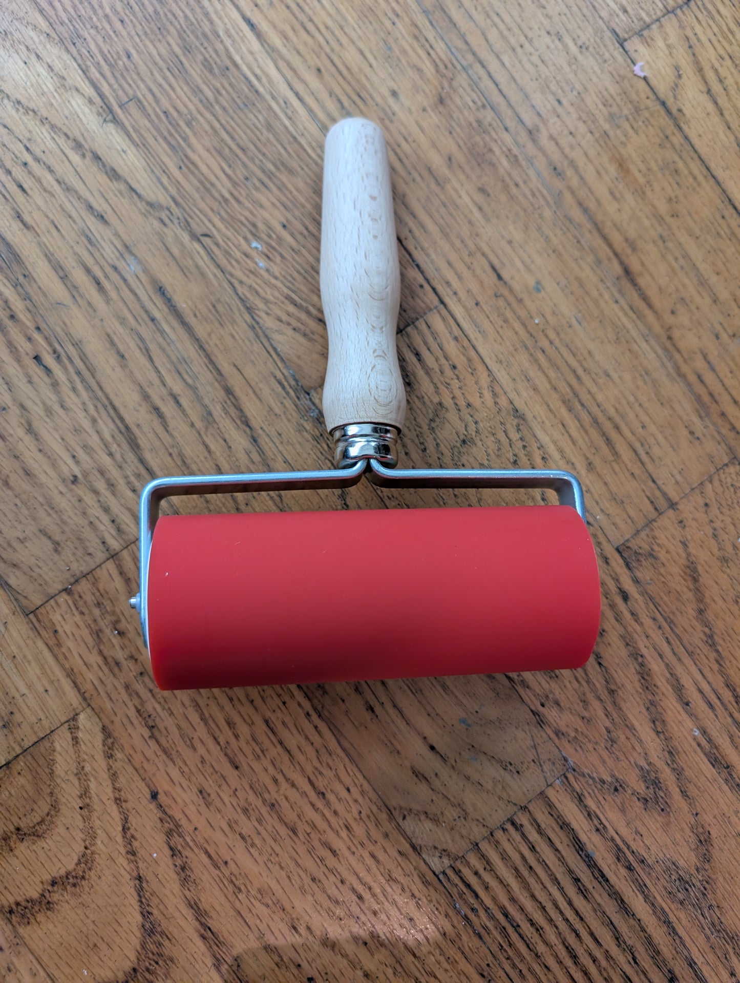 4" Brayer with Wooden Handle