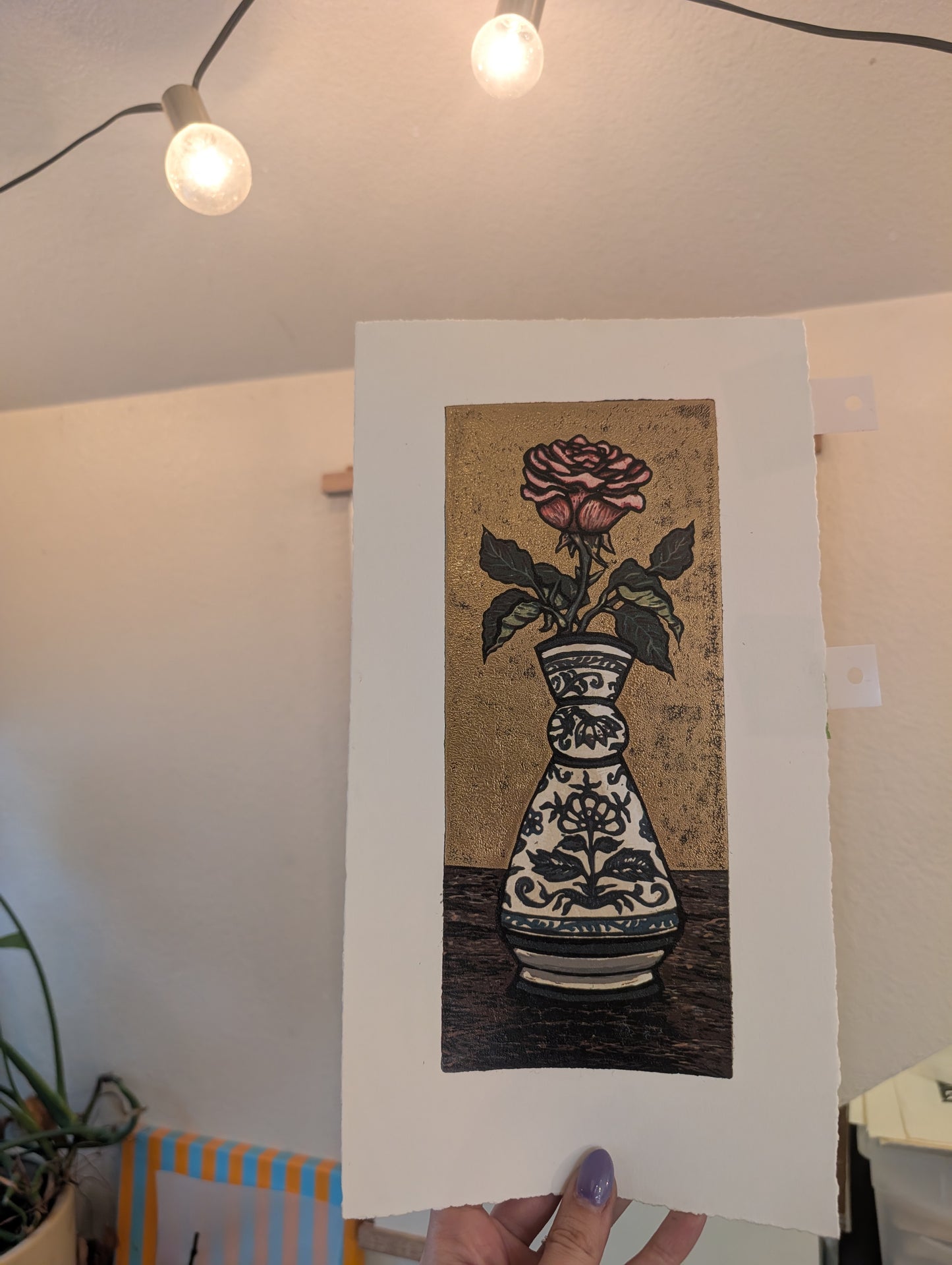 Blue Onion Rose - Limited Edition Reductive Relief