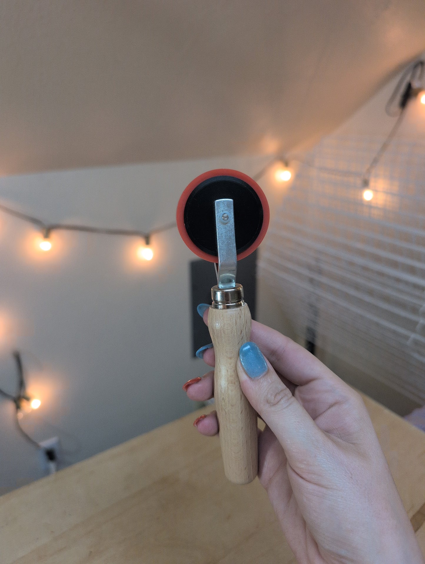 1/2" Specialty Brayer with Wooden Handle - Press Roller