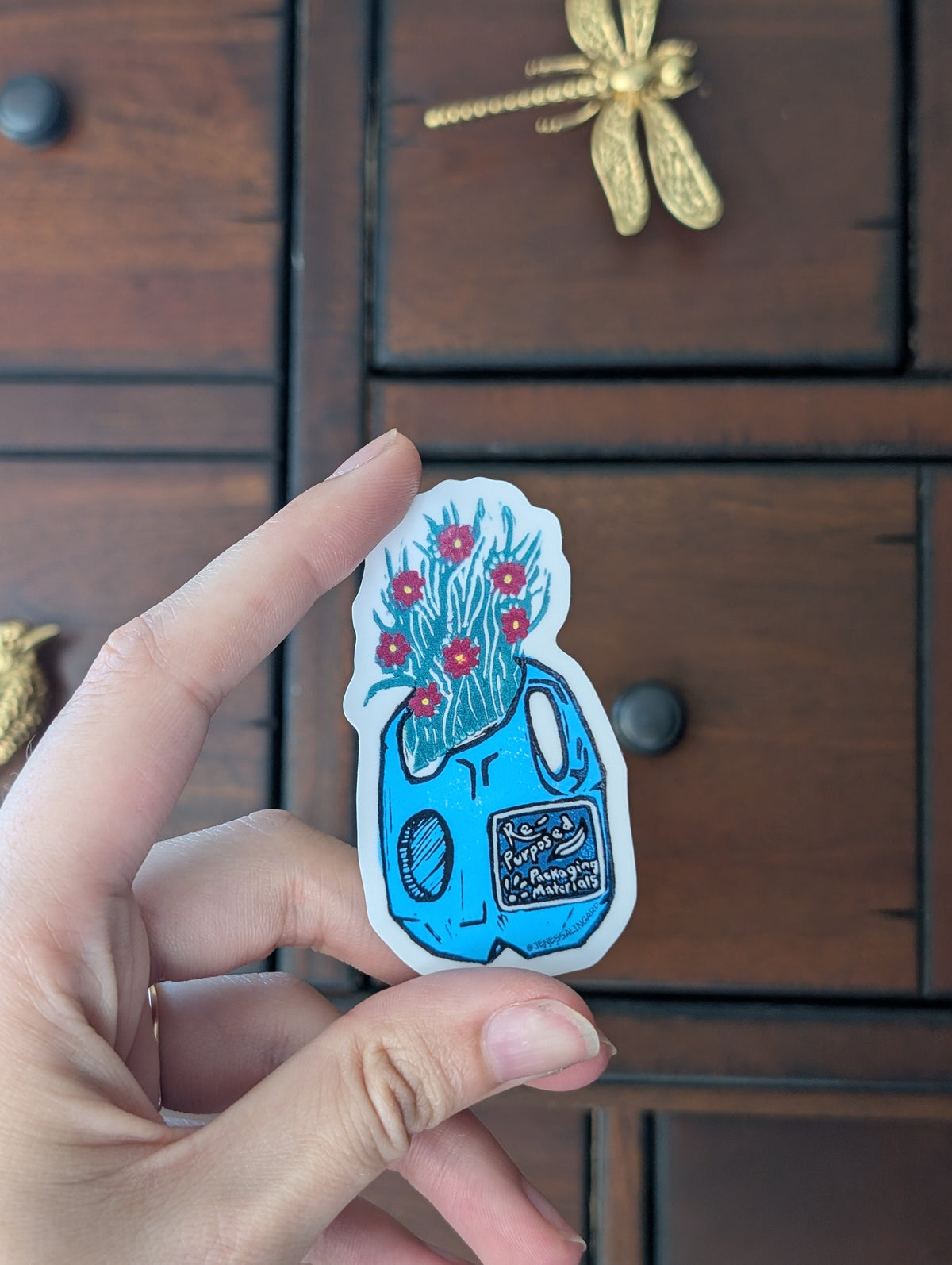 Re-Purposed Packaging Sticker - Cute Sticker for Packaging Decoration