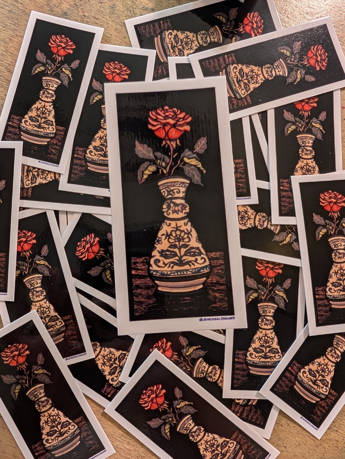 Blue Onion Rose Sticker